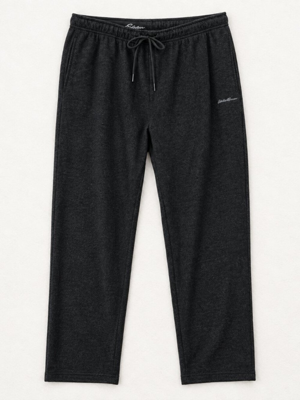 Eddie Bauer Lounge Pants Mens XXL Charcoal Gray Straight Leg Drawstring Stretch